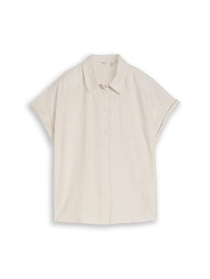 Loose-fit blouse with linen blend