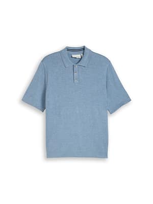 Knitted jumper with polo collar