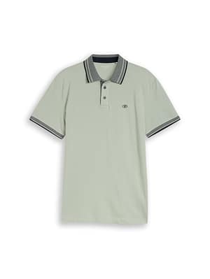 Piqué polo shirt with logo print