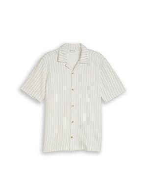 Regular fit short-sleeved shirt with stripes