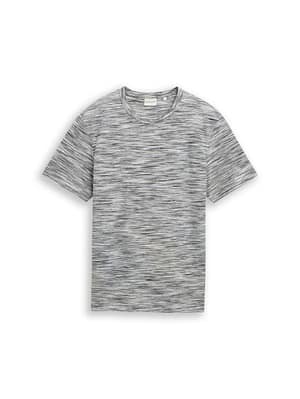 Piqué T-shirt in a melange look