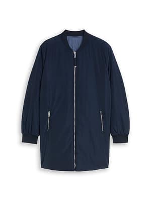 Plus Size - 2-in-1 reversible jacket with bomber collar