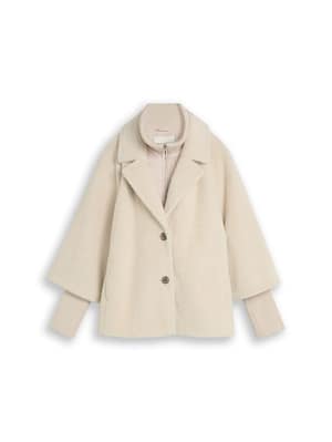 Cosy cape jacket in a 2-in-1 style