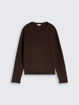 Textured knitted jumper