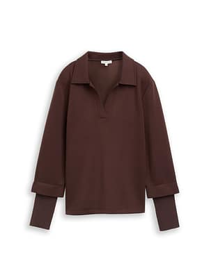 Scuba sweatshirt with a 2-in-1 look