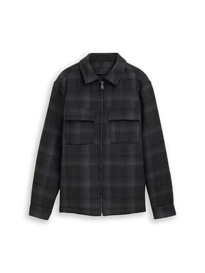 Relaxed-fit overshirt with a checked pattern