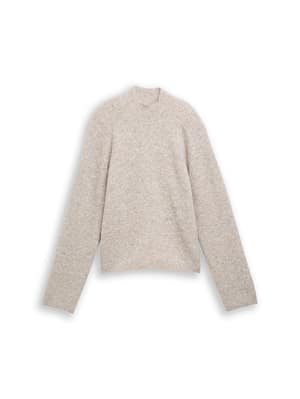Knitted jumper with wool blend