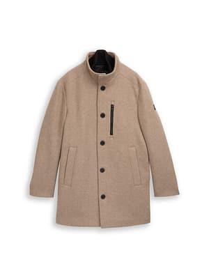 2-in-1 woollen coat with detachable insert