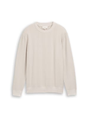 Knitted jumper with a herringbone pattern