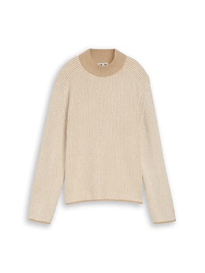 Loose-fit knitted jumper with wool blend