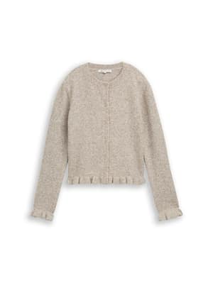 Cosy cardigan with ruffles