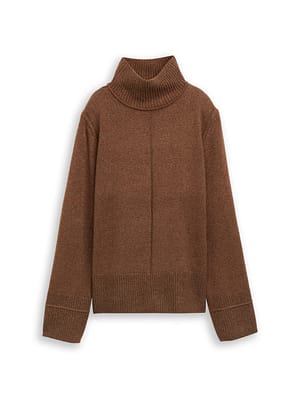 Cosy knitted jumper with a stand-up collar