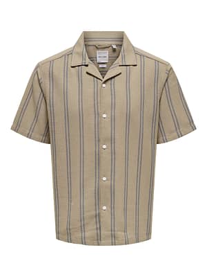 ONSTREV LIFE REG STRUC STRIPE SS SHIRT