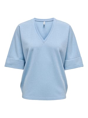ONLIVY S/S GLITTER V-NECK TOP CS JRS