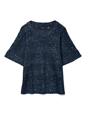 VMLEILANI STRIPE SS O-NECK PULLOVER
