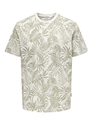 ONSPERRY LIFE REG LEAF AOP SS TEE NOOS