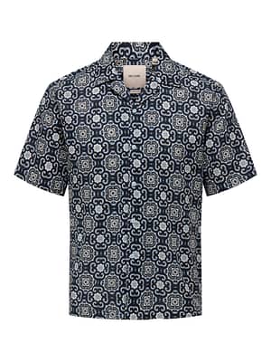 ONSCAIDEN REG FIT AOP LINEN BLEND