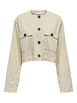ONLPAMPA L/S LINEN BL JACKET PNT