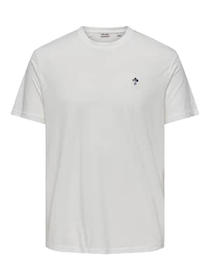 ONSKEVIN FLOWER REG EMB. SS TEE