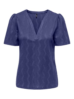 ONLDIA S/S V-NECK PLEAT TOP CS JRS