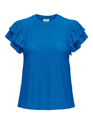 JDYCARLA CATHINKA S/L FRILL TOP JRS DIA