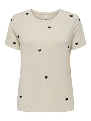 ONLKARLI S/S REG O-NECK HEART TOP CS JRS