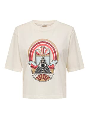 JDYCARLA S/S WASHED PRINT TOP JRS
