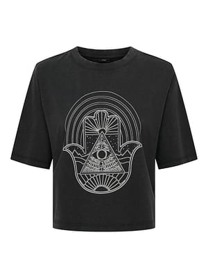 JDYCARLA S/S WASHED PRINT TOP JRS