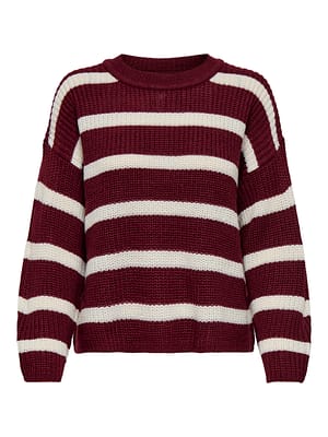 JDYJUSTY L/S STRIPE PULLOVER KNT NOOS