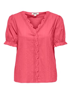 ONLERIKA SS V-NECK TOP WVN CS