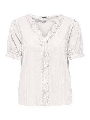 ONLERIKA SS V-NECK TOP WVN CS