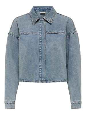 JDYASPEN LS  CROPPED  STUD SHACKET  DNM