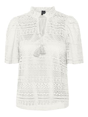 VMHONEY LACE S/S TASSEL TOP WVN GA