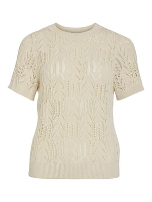 VICOTTI S/S O-NECK KNIT TOP - NOOS