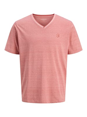 JCOCONTRAST TEE SS V-NECK SMU