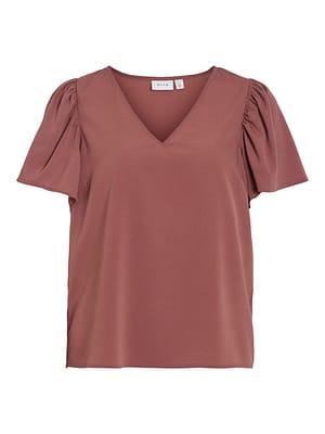 VIMATHILDE S/S V-NECK FLOUNCE TOP RP1/KA