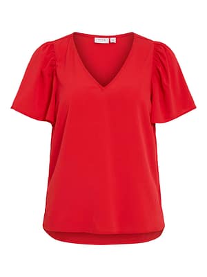 VIMATHILDE S/S V-NECK FLOUNCE TOP RP1/KA