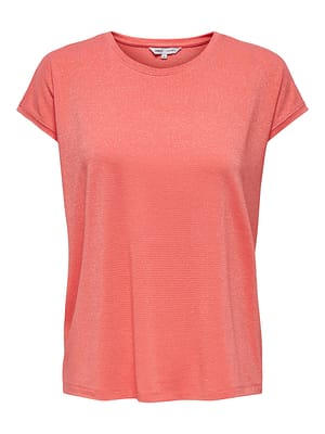ONLCLAUDIA S/S GLITTER TOP NOOS JRS