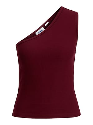 JXFUNDA STR ONE SHOULDER RIB TOP JRS LN