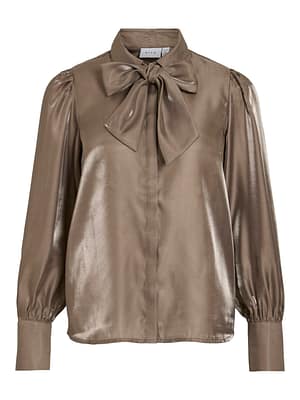 VIKLARINA NEW L/S BOW SHIRT/R/1