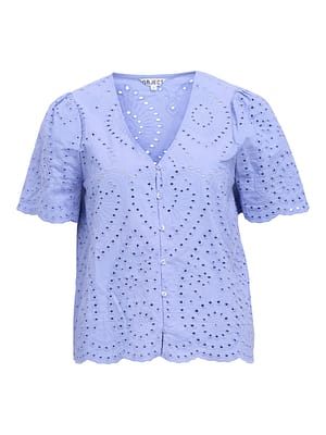 OBJBITTEN S/S RE V-NECK TOP DIV