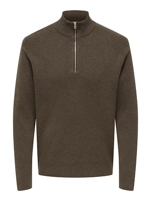 ONSTING REG HALF ZIP KNIT NOOS