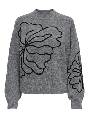 JDYJELLA L/S FLOWER PULLOVER KNT NOOS