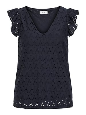 VIAMALINA V-NECK C/S TOP/PB