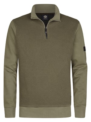 Men Sweater Collar Zip