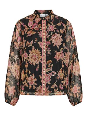 VIPRAYA O-NECK L/S PRINTED SHIRT/LN