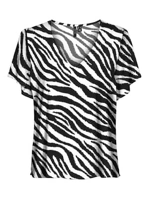 VMEASY JOY V-NECK SS BLOUSE WVN GA