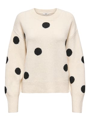 JDYMONICA LIFE L/S O-NECK DOT PULL KNT