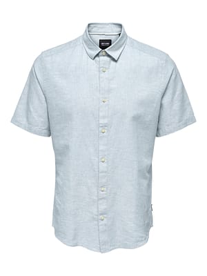 ONSCAIDEN LIFE SS SOLID LINEN BLEND NOOS