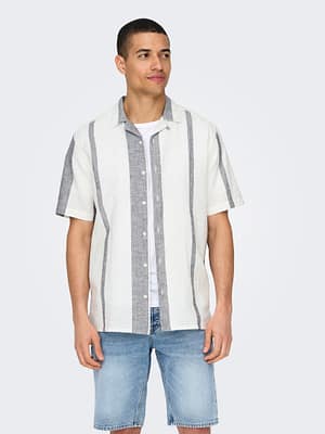 ONSCAIDEN LIFE STRIPE RES LINENBLENDNOOS